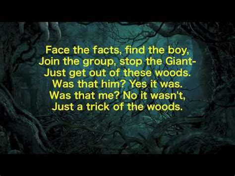 into the woods lyrics translation.